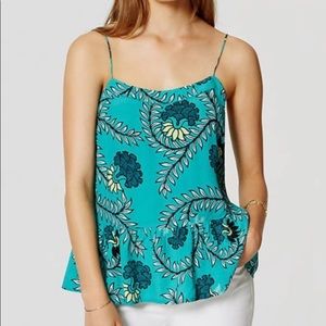 5/$25 NWT Loft floral print peplum tank
